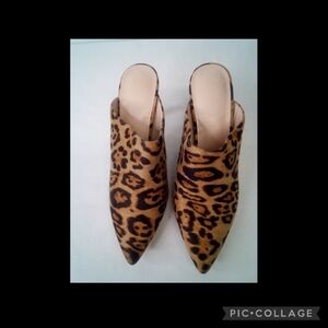 Leopard mules shoes